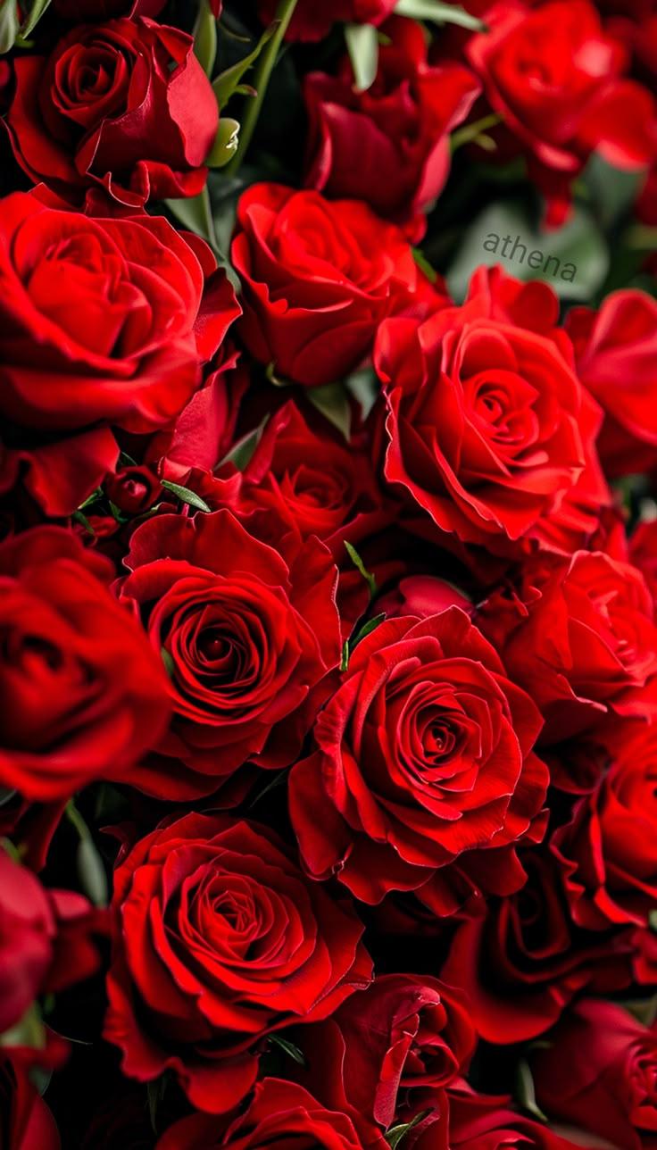 Crimson Velvet Petal Cascade